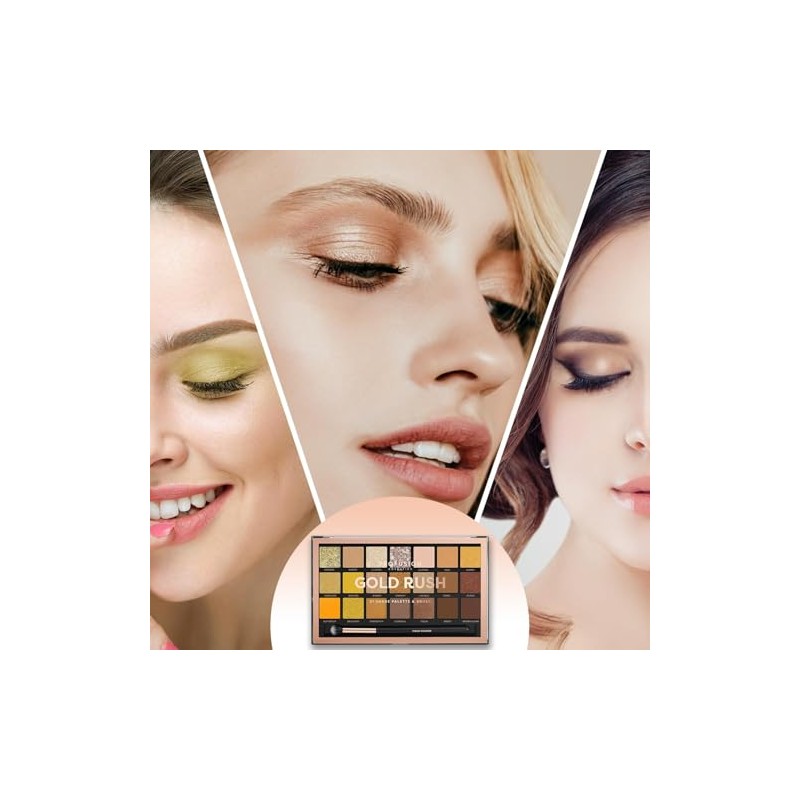 Profusion Cosmetics 21 Sombras PLT Ojos Gold Rush Paleta Vegano