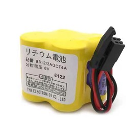 KANGLEUS (Pack of 6 BR-2/3AGCT4A 6V Non-Rechargeable Battery 4400mAh for FANUC A98L-0031-0025 with Black Plug