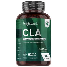 CLA Supplement 3000mg - 180 Softgels (2 Month Supply) - 80% Active Isomers Conjugated Linoleic Acid - Pure Safflower Oil Capsules Softgels - Pre Workout Supplement for Men & Women