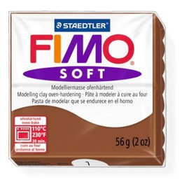 Staedtler Fimo Soft Caramel (7) Oven Bake Modelling Clay Moulding Polymer Block Colour 56g (1 Pack)