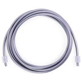 Elite Jumps, PVC Jump Rope Cord, 10' Rope with Snap-Lock Cord Ends, 5mm Thick, Silver