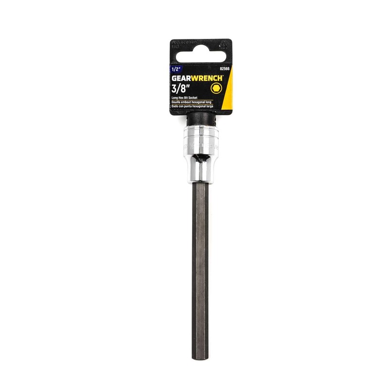 GEARWRENCH 1/2" Drive Long Length Hex Bit SAE Socket 3/8"