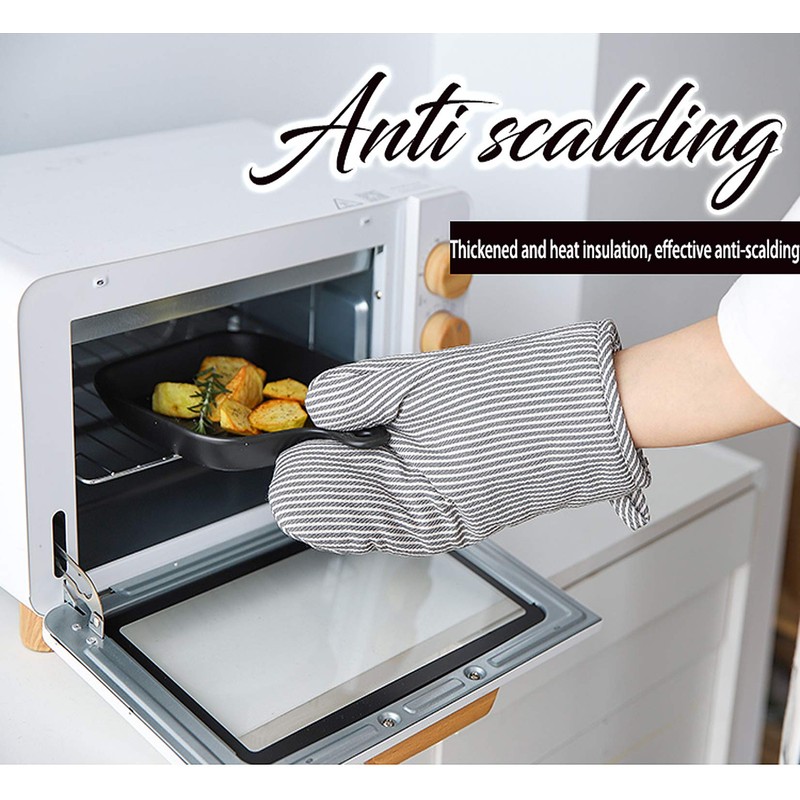 4Pcs Oven Mitts and Pot Holders, Heat Resistant Oven Mitts