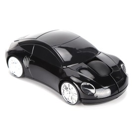 Ratón Inalámbrico Coche 2.4GHz, Ratón óptico Ergonómico Forma de Coche Deportivo 3D con Receptor USB, Ratón de Ordenador de 1600 dpi con Luz LED para 