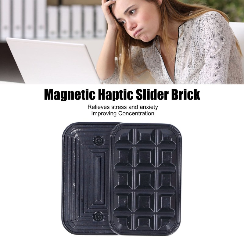 Magnetic Haptic Slider Brick Decompression Stress Reduction Metal Sensory Haptic