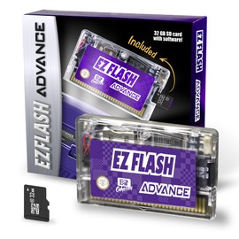 EZ Flash AIR Advance. Retro-Themed Flash Cart for GBA + 32 GB SD Card Pre-Loaded with Games | Collector’s Packaging
