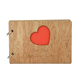 Pirantin Paper 1st Year Anniversary Scrapbook Engraved with 'One Year Our Love Story' Gift Idea