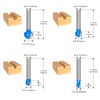 Cove Box Router Bit Set-8Pcs 1/4 Inch Shank Solid Carbide