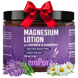 Locin de lavanda y magnesio, mejor crema de magnesio nocturno, para brazos, pies y molestias musculares, relajante, calmante e hidratante con...      