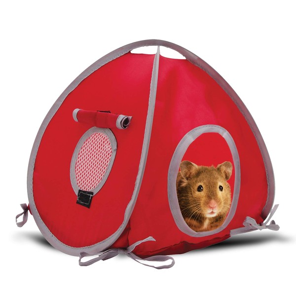 Living World Tent for Pets, Red/Grey