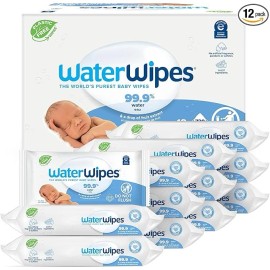 WaterWipes Original Baby Wipes, 99.9% Water, 3-In-1 Cleans, Cares, Protects, Uns