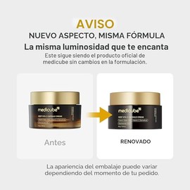 medicube Crema cápsula con vitamina C profunda | Liposoma Vitamina C Golden Capsule para una piel radiante y de aspecto firme | Textura de gel hidrata