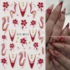 Fall Nail Art Stickers Decals Leopard Nail Decals 4PCS 3D