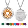 Stainless Steel Sunflower Aroma Therapy Aromatherapy Essential Oil Diffuser Necklace