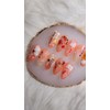 [Handmade nail tip] Tea flower - Almond / [수제네일팁] 다화(茶花)