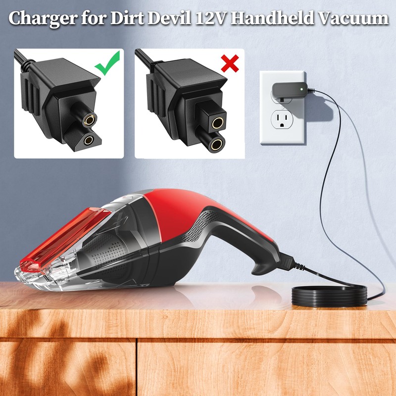 Charger for Dirt Devil BD30015 Quick Flip 12V Handheld Vacuum