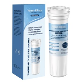 Finest-Filters 836848 Fridge Water Filter, Compatible with Fisher & Paykel 836848, 836860, E404BRXFDU, E522BRXFDU, PS2067635, Amana/Maytag/Admiral 67003662, RO185014, RO185011, WF60 Fridge Filters