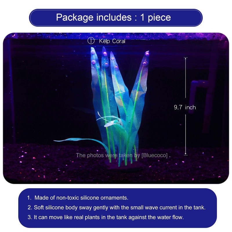 Bluecoco Soft Silica Gel Moves Naturally with Water Flow, Aquarium