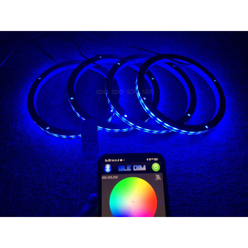 FIA 4pcs 6.5'' RGB LED Speaker Lights For Car Truck