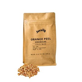 Jovvily Orange Peel Granules - 8oz - Burst of Citrus - Dried Peels