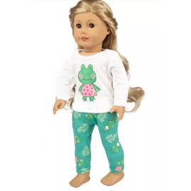 JustAskJoyce Collection Nightwear, Love Frogs Pajamas for American Girl Dolls