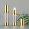 UPSTORE 4Pcs 30ml/1oz Empty Plastic Airless Pump Bottle Refillable Vacuum