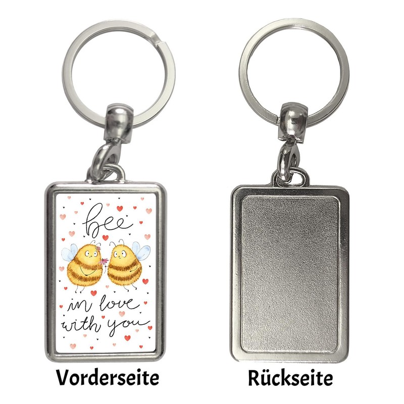 Pummel Bee Keyring with Saying Bee in Love with You