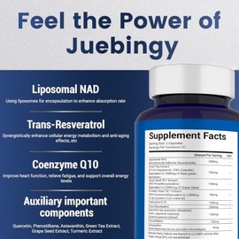 Suplemento NAD+ 120 cápsulas – NAD+ liposomal con resveratrol para energía celular, envejecimiento saludable y apoyo diario de vitalidad – vegano, sin