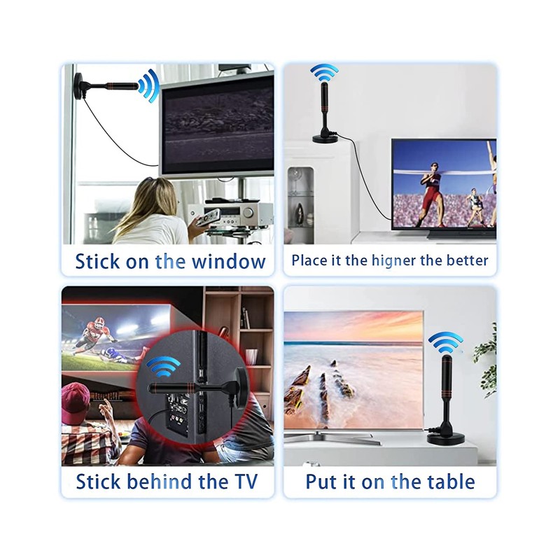 Vecys Digital TV Antenne DVB-T2 Portable Indoor Outdoor TV DTMB
