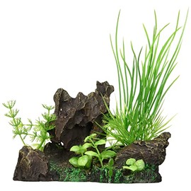 Gex GEX Healing Water Scene Mix Plants Rock Brown