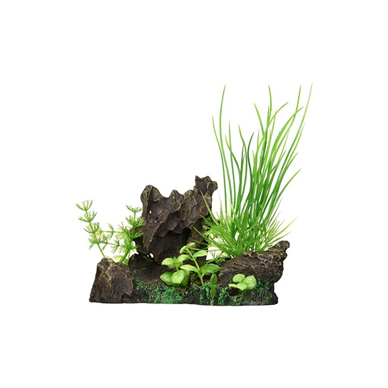Gex GEX Healing Water Scene Mix Plants Rock Brown