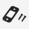 Deadbolt Strike Plate Black, 1" x 2-1/4" Round Corner Matte