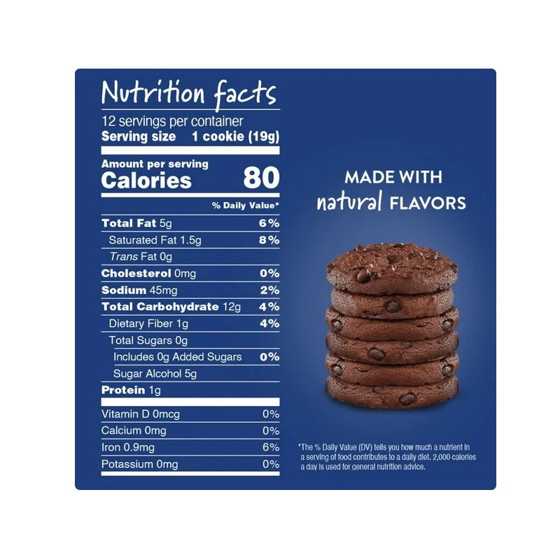 Voortman (3 pack) VOORTMAN Bakery Zero Sugar Fudge Brownie Chocolate