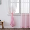 MIULEE Set of 2 Transparent Curtains, Colour Gradient, Voile Sheer