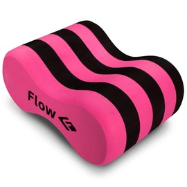 Flow Swim Gear Training Pull Buoy - Pull Float for Pool Lap Swimming in Adult and Junior Sizes (Pink/Black, Adult)