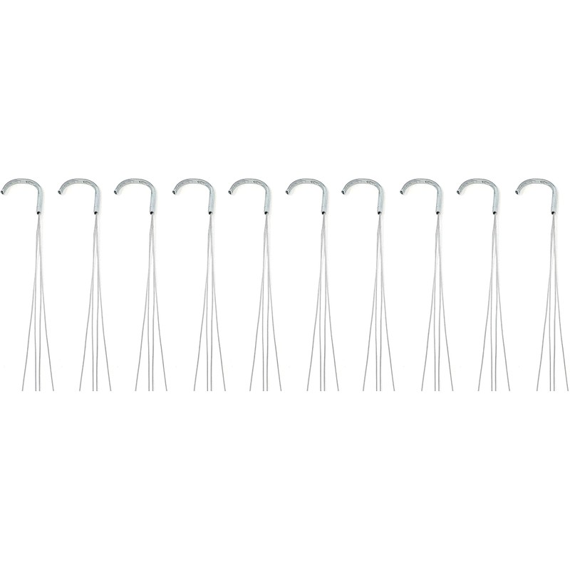 ILUVUMOREI 10 Pack 24" 4 Wire Steel Hook Hanger, Gardening