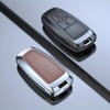 Metal Car Keycase Leather Remote Car Key Cover Key Bag
