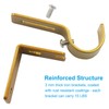Bonsicoky 4 Pack Adjustable Curtain Rod Brackets, Gold