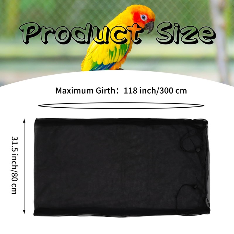 Daoeny Bird Cage Seed Catcher, Large Bird Cage Cover, Adjustable
