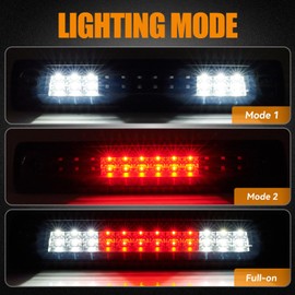 Cxdar Cxdar Third 3rd Brake Light LED for 2015-2022 Chevy Colorado, High Mount Rear Brake Lights Assembly for 15-22 GMC Canyon, Waterproof Center Cab Lamp Cargo Stop Light