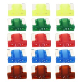 LT Easiyl Pack of 50 BFLP Car Fuses Blade Fuses 7.5 A 10 A 15 A 20 A 30 A 58 V 11 x 8.8 mm Car Fuses for Use in Electrical Fuse Systems of Motor Vehicles