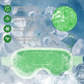 Máscaras de Hielo para Ojos y Cara, Mascarilla Gel Para Fria y Caliente Del Facial, para Reducir Bolsas Bajo los Ojos, Ojeras, Migraña, Alivio del Est