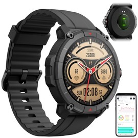 Newgen Medicals Sport Armband: GPS-Fitness-Uhr mit Full-Touch-Glas-Display, Freisprechen, SpO2 (Smartwatch mit GPS, GPS-Fitness-Smartwatch, Armbanduhren)