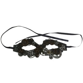 Wasise Steampunk Mask - Punk Style Masquerade Mask, Masquerade Masks Men Women, Adjustable Half Face Steampunk Accessories with Intricate Gear Design, Steam Punk Masks for Theme Party Role-Playing