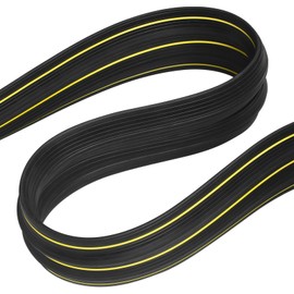 10ft Floor Cable Cover, Extension Cord Cover for Wires on Floor Outdoor Wire Cord Hider Floor Cable Protector Management, 3 Channels Heavy Duty PVC Duct, Black