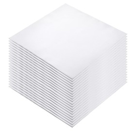 20 Pezzi Quadrati di Tessuto in Cotone Bianco Pretagliato, Pacchetti di Tessuto a Colori Solidi per Cucito e Creazioni Fai-da-te (25 × 25 cm)