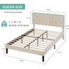 VECELO Upholstered Queen Bed Frame with Headboard Adjustable, Velvet Platform