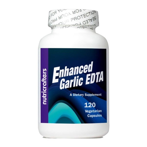 NutriCrafters Enhanced Garlic EDTA 120 Capsules - 1000mg High Potency
