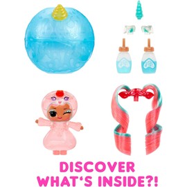 L.O.L. Surprise! 121336-EUC Unicorns Tots-Includes 1 Transparent Body and Lava Lamp Effect, Blind Packaging, 8 Dolls to Collect, with 2 Colourful Mixtures, Gift for Children from 4 Years