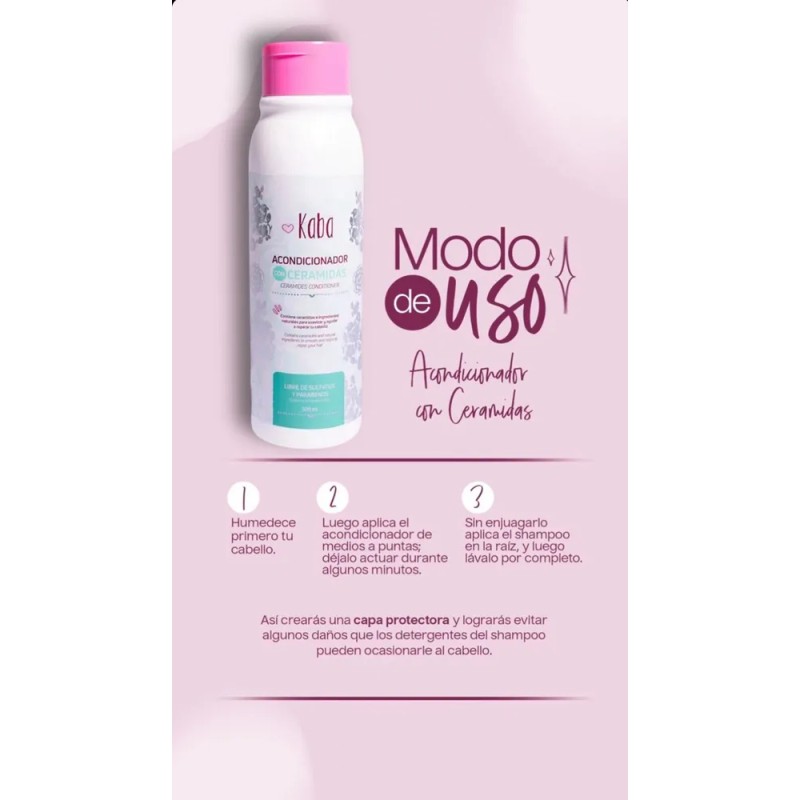Kit Kaba 1 Shampoo De Cebolla 1 Acondicionador Con Ceramidas